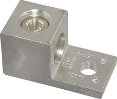 Thomas & Betts - 6 AWG Noninsulated Compression Connection Square Ring Terminal - 3/8" Stud, 2-1/4" OAL x 1-1/8" Wide, Tin Plated Aluminum Contact - Makers Industrial Supply