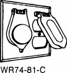 Thomas & Betts - Electrical Outlet Box Stainless Steel Weatherproof Cover - Includes Screw & Sealing Gasket - Makers Industrial Supply