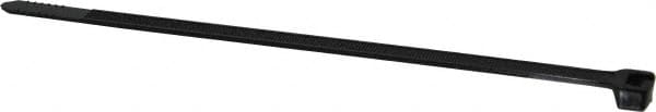 Thomas & Betts - 8" Long Black Nylon Standard Cable Tie - 120 Lb Tensile Strength, 1.91mm Thick, 2" Max Bundle Diam - Makers Industrial Supply