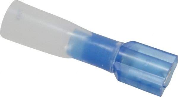 3M - 16 to 14 AWG, Nylon Heat Shrink, Fully Insulated, Female Wire Disconnect - 1/4 Inch Wide Tab, Blue, RoHS 2011/65/EU Compliant - Makers Industrial Supply