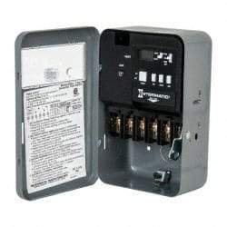 Intermatic - 7 Day Indoor Digital Electronic Timer Switch - 42 On/Off per wk, 240 VAC, 60 Hz, - Makers Industrial Supply