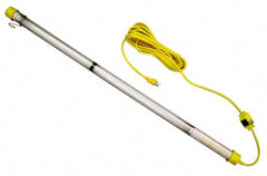 Made in USA - 120 Volt, 25 Watt, Electric, Fluorescent Portable Hook Work Light - 25' Cord, 1 Head - Makers Industrial Supply