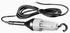 Made in USA - 13 Watt, Electric, Fluorescent Portable Hook Work Light - 25' Cord, 1 Head, 900 Lumens - Makers Industrial Supply