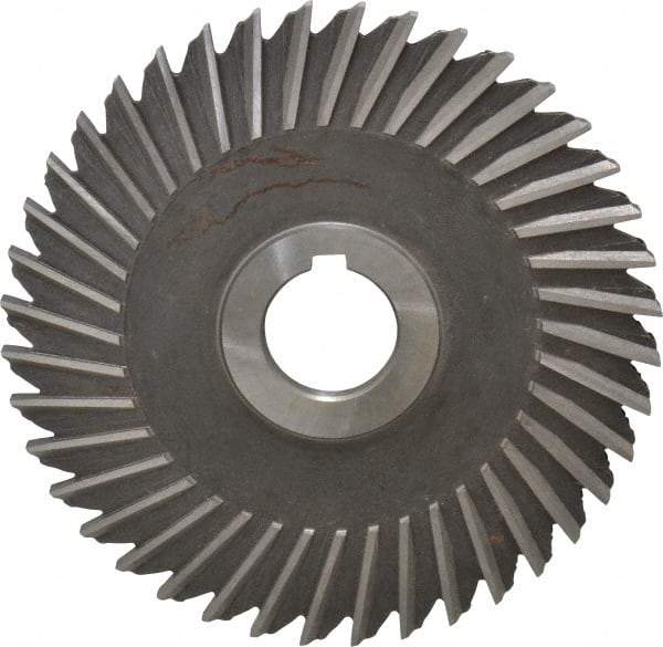 Made in USA - 5" Blade Diam x 7/32" Blade Thickness, 1" Hole, 40 Teeth, High Speed Steel Side Chip Saw - Straight Tooth, Arbor Connection, Uncoated - Makers Industrial Supply