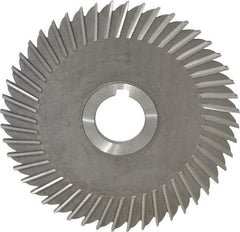 Made in USA - 6" Blade Diam x 7/32" Blade Thickness, 1-1/4" Hole, 48 Teeth, High Speed Steel Side Chip Saw - Straight Tooth, Arbor Connection, Right Hand Cut, Uncoated, with Keyway - Makers Industrial Supply