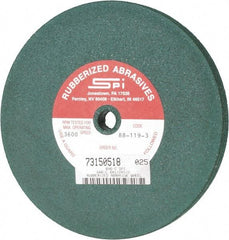 Made in USA - 6" Diam x 1/2" Hole x 1/2" Thick, 46 Grit Surface Grinding Wheel - Aluminum Oxide/Silicon Carbide Blend, Coarse Grade, 3,600 Max RPM - Makers Industrial Supply