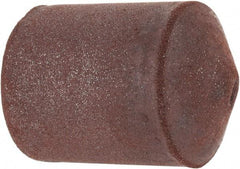 Made in USA - 7/8" Max Diam x 1-1/4" Long, Cone, Rubberized Point - Fine Grade, Silicon Carbide, 1/4" Arbor Hole, Unmounted - Makers Industrial Supply