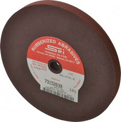 Made in USA - 6" Diam x 1/2" Hole x 1/2" Thick, 120 Grit Surface Grinding Wheel - Aluminum Oxide/Silicon Carbide Blend, Fine Grade, 3,500 Max RPM - Makers Industrial Supply