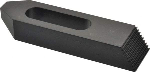 Gibraltar - M20mm Stud, Steel, Plain Strap Clamp - 49mm Travel, 152mm OAL x 38mm Wide x 25mm High, Black Oxide Finish, Tapered Nose - Makers Industrial Supply