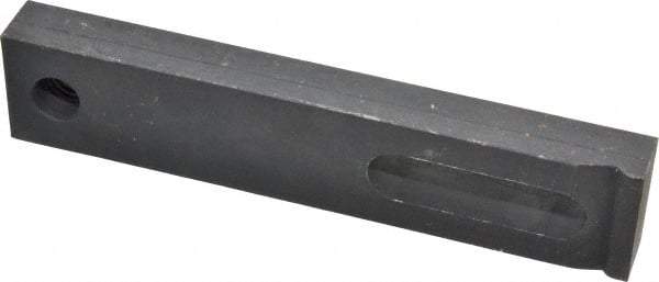 Gibraltar - 1/2" Stud, Medium Carbon Steel, Strap Clamp - 1-1/2" Travel, 6" OAL x 1-1/4" Wide x 5/8" High, Black Oxide Finish, Radius Nose - Makers Industrial Supply