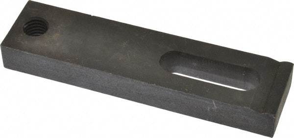 Gibraltar - 5/8" Stud, Medium Carbon Steel, Strap Clamp - 1-1/2" Travel, 6" OAL x 1-1/2" Wide x 3/4" High, Black Oxide Finish, Radius Nose - Makers Industrial Supply