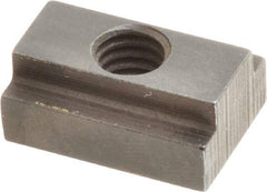 Gibraltar - 5/16-18 Tapped Through T Slot Nut - 3/8" Slot Width, 5/8 x 1/4" Base Width x Height, 7/8 x 3/8" OAL x Height - Makers Industrial Supply