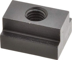 Gibraltar - 3/8-16 Tapped Through T Slot Nut - 9/16" Slot Width, 7/8 x 11/32" Base Width x Height, 1-1/8 x 5/8" OAL x Height - Makers Industrial Supply