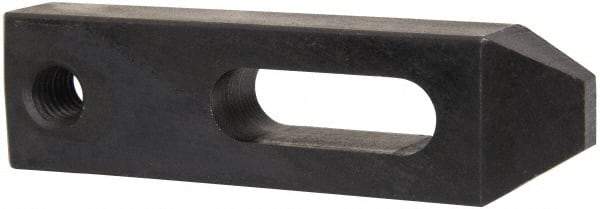 Gibraltar - 17/32" Stud, Carbon Steel, Strap Clamp - 1-1/4" Travel, 4-1/2" OAL x 1-1/4" Wide x 3/4" High, Black Oxide Finish, Tapered Nose - Makers Industrial Supply