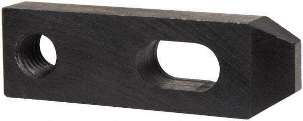 Gibraltar - 21/32" Stud, Carbon Steel, Strap Clamp - 1/2" Travel, 4" OAL x 1-1/4" Wide x 5/8" High, Black Oxide Finish, Tapered Nose - Makers Industrial Supply