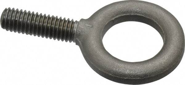 Gibraltar - 1,800 Lb Capacity, Steel, 7/16-14 Thread, Fixed Lifting Eye Bolt - Fully Threaded, 1-3/8" Shank, 1-3/8" Thread Length, No Shoulder - Makers Industrial Supply