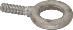 Gibraltar - 2,400 Lb Capacity, Steel, 1/2-13 Thread, Fixed Lifting Eye Bolt - Fully Threaded, 1-1/2" Shank, 1-1/2" Thread Length, No Shoulder - Makers Industrial Supply