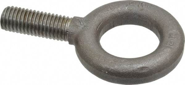 Gibraltar - 4,000 Lb Capacity, Steel, 5/8-11 Thread, Fixed Lifting Eye Bolt - Fully Threaded, 1-3/4" Shank, 1-3/4" Thread Length, No Shoulder - Makers Industrial Supply