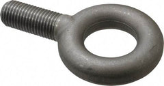 Gibraltar - 15,000 Lb Capacity, Steel, 1-1/4 - 7 Thread, Fixed Lifting Eye Bolt - Fully Threaded, 3" Shank, 3" Thread Length, No Shoulder - Makers Industrial Supply