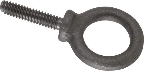 Gibraltar - 500 Lb Capacity, Steel, 1/4-20 Thread, Fixed Lifting Eye Bolt - Fully Threaded, 1" Shank, 1" Thread Length, Shoulder - Makers Industrial Supply