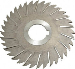 Made in USA - 5" Blade Diam x 1/8" Blade Thickness, 1-1/4" Hole, 36 Teeth, High Speed Steel Side Chip Saw - Staggered Tooth, Arbor Connection, Right Hand Cut, Uncoated - Makers Industrial Supply