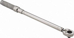 Proto - 1/2" Drive Micrometer Type Ratchet Head Torque Wrench - 40 N/m to 200 N/m Torque, 21-1/2" OAL, Ratchet Head - Makers Industrial Supply