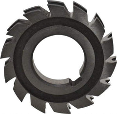 Made in USA - 3/32" Radius, 3/16" Circle Diam, 2-1/4" Diam x 0.385" Wide Cut, High Speed Steel Concave Radius Cutter - 2-1/4" OAL, Arbor Connection, Uncoated, Form Relieved, 10 Teeth - Makers Industrial Supply