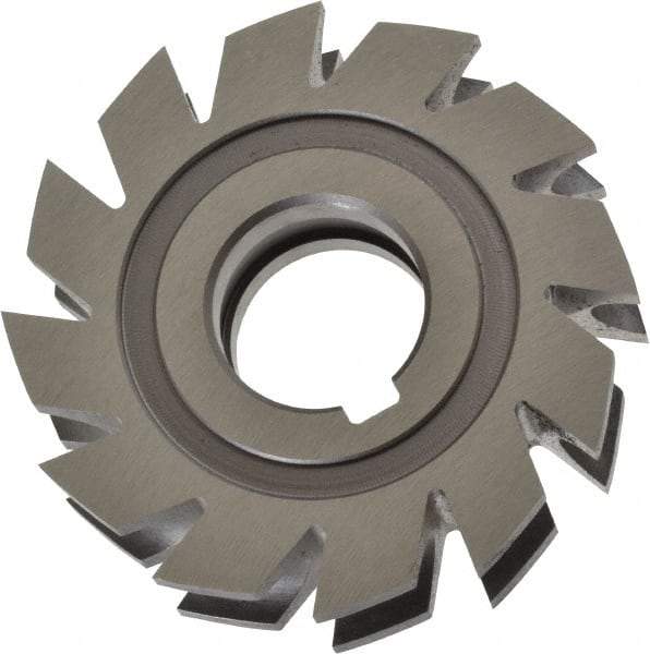 Made in USA - 1/4" Radius, 1/2" Circle Diam, 3" Diam x 0.822" Wide Cut, High Speed Steel Concave Radius Cutter - 3" OAL, Arbor Connection, Uncoated, Form Relieved, 10 Teeth - Makers Industrial Supply