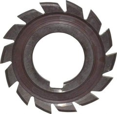 Made in USA - 1/16" Radius, 1/8" Circle Diam, 2-1/4" Cutter Diam, Arbor Connection, Convex Radius Cutter - High Speed Steel, Uncoated, Form Relieved, 12 Teeth - Makers Industrial Supply