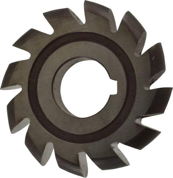 Made in USA - 1/4" Radius, 1" Circle Diam, 3" Cutter Diam, Arbor Connection, Convex Radius Cutter - High Speed Steel, Uncoated, Form Relieved, 12 Teeth - Makers Industrial Supply