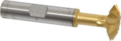 Made in USA - 3/4° 3/4" Cut Diam, 3/16" Cut Width, 3/8" Shank, High Speed Steel Double-Angle Cutter - Makers Industrial Supply