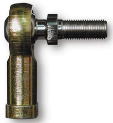 Alinabal - 0.19" ID, 5/16" Max OD, 1,200 Lb Max Static Cap, Spherical Rod End - 10-32 LH, 5/16" Shank Diam, 9/16" Shank Length, Steel with Molded Nyloy Raceway - Makers Industrial Supply