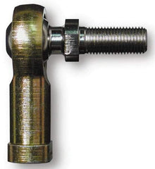 Alinabal - 5/8" ID, 1-1/2" Max OD, 7,100 Lb Max Static Cap, Spherical Rod End - 5/8-18 LH, 7/8" Shank Diam, 1-1/2" Shank Length, Steel with Molded Nyloy Raceway - Makers Industrial Supply