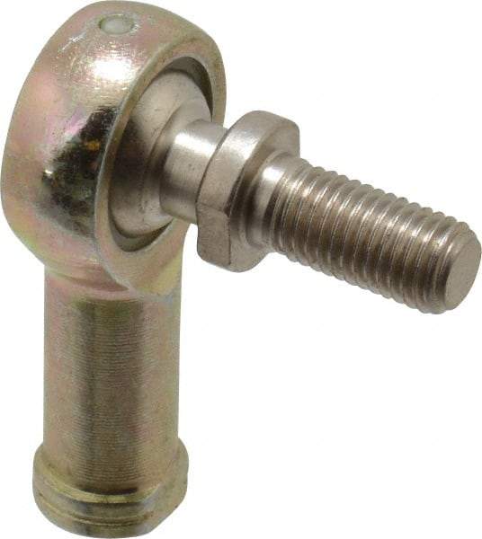 Alinabal - 5/16" ID, 7/8" Max OD, 2,800 Lb Max Static Cap, Spherical Rod End - 5/16-24 LH, 0.437" Shank Diam, 3/4" Shank Length, Steel with Molded Nyloy Raceway - Makers Industrial Supply