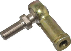 Alinabal - 3/8" ID, 1" Max OD, 3,250 Lb Max Static Cap, Spherical Rod End - 3/8-24 LH, 9/16" Shank Diam, 15/16" Shank Length, Steel with Molded Nyloy Raceway - Makers Industrial Supply