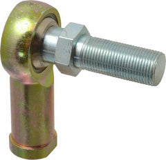 Alinabal - 3/4" ID, 1-3/4" Max OD, 9,000 Lb Max Static Cap, Spherical Rod End - 3/4-16 RH, 1" Shank Diam, 1-3/4" Shank Length, Steel with Molded Nyloy Raceway - Makers Industrial Supply