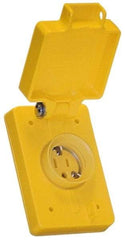 Value Collection - 250 VAC, 20 Amp, 6-20R NEMA, Ungrounded Receptacle - 2 Poles, 3 Wire, Female End, Yellow - Makers Industrial Supply