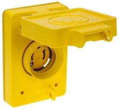 Value Collection - 125 VAC, 15 Amp, L1-15R NEMA, Ungrounded Receptacle - 2 Poles, 2 Wire, Female End, Yellow - Makers Industrial Supply