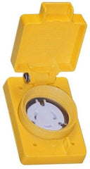 Value Collection - 125 VAC, 15 Amp, L5-15R NEMA, Ungrounded Receptacle - 2 Poles, 3 Wire, Female End, Yellow - Makers Industrial Supply