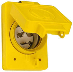 Value Collection - 250 VAC, 20 Amp, L6-20P NEMA, Ungrounded Receptacle - 2 Poles, 3 Wire, Male End, Yellow - Makers Industrial Supply