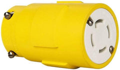 Value Collection - 125/250 VAC, 30 Amp, NonNEMA, Straight, Ungrounded, Industrial Grade Connector - 4 Pole, 4 Wire, 1 Phase, Rubber, Yellow - Makers Industrial Supply