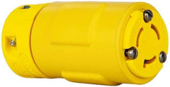 Value Collection - 250 VAC, 15 Amp, L6-15 NEMA, Straight, Ungrounded, Industrial Grade Connector - 2 Pole, 3 Wire, 1 Phase, Rubber, Yellow - Makers Industrial Supply