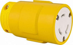 Value Collection - 277 VAC, 30 Amp, L7-30 NEMA, Straight, Ungrounded, Industrial Grade Connector - 2 Pole, 3 Wire, 1 Phase, Rubber, Yellow - Makers Industrial Supply