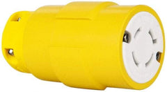 Value Collection - 480 VAC, 20 Amp, L16-20 NEMA, Straight, Ungrounded, Industrial Grade Connector - 3 Pole, 4 Wire, 3 Phase, Rubber, Yellow - Makers Industrial Supply