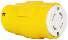 Value Collection - 250 VAC, 30 Amp, L15-30 NEMA, Straight, Ungrounded, Industrial Grade Connector - 3 Pole, 4 Wire, 1 Phase, Rubber, Yellow - Makers Industrial Supply