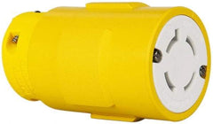 Value Collection - 600 VAC, 30 Amp, L17-30 NEMA, Straight, Ungrounded, Industrial Grade Connector - 3 Pole, 4 Wire, Rubber, Yellow - Makers Industrial Supply