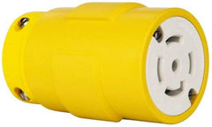 Value Collection - 347/600 VAC, 30 Amp, L23-30 NEMA, Straight, Ungrounded, Industrial Grade Connector - 4 Pole, 5 Wire, 3 Phase, Rubber, Yellow - Makers Industrial Supply