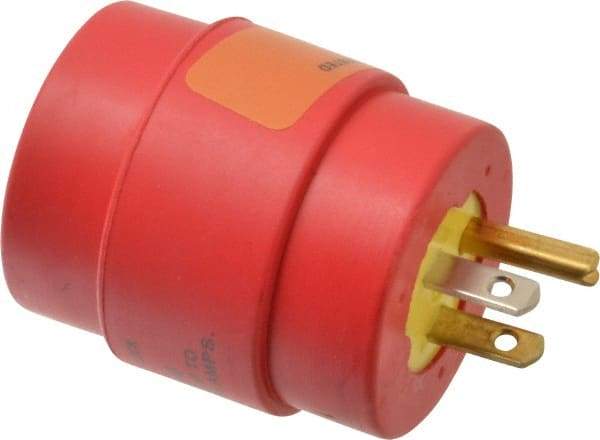 Woodhead Electrical - 1 Outlet, 125 VAC, 15 Amp, Red/Yellow, Single Outlet Adapter - 5-15, L5-20 NEMA Configuration, CSA Certified, CSA File LR6837, UL File E10176 - Makers Industrial Supply