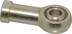 Alinabal - 3/8" ID, 1" Max OD, 3,250 Lb Max Static Cap, Spherical Rod End - 3/8-24 RH, 0.562" Shank Diam, 15/16" Shank Length, Steel with Molded Nyloy Raceway - Makers Industrial Supply