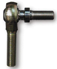 Alinabal - 7/16" ID, 1-1/8" Max OD, 3,800 Lb Max Static Cap, Spherical Rod End - 7/16-20 LH, 5/8" Shank Diam, 1-3/8" Shank Length, Steel with Molded Nyloy Raceway - Makers Industrial Supply